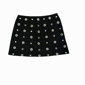 Moschino blue denim Skirt with Metal Grommets